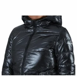 Champion Hooded Polyfilled Jacket Black Svart New
