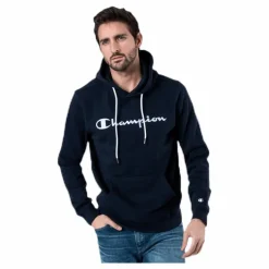 Champion Hooded Sweatshirt Blue Blå Clearance