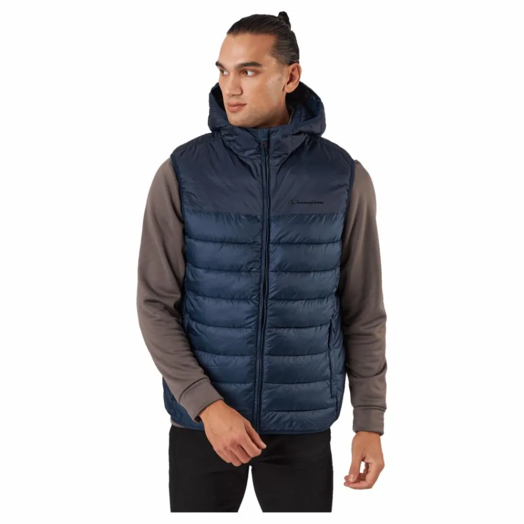 Champion Hooded Vest Bs501 Blå New