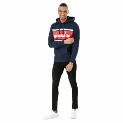 Diadora Hoodie Spectra Blue Blå Discount