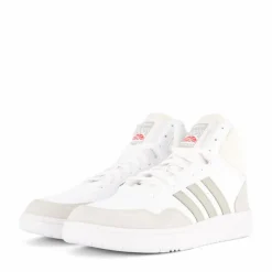 adidas Hoops 3.0 Mid Lifestyle Basketball Classic Vintage Shoes White Vit Hot