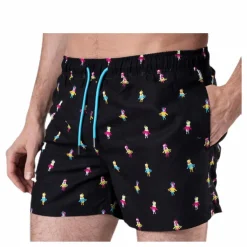 Happy Socks Hula Swim Shorts Black Svart Discount