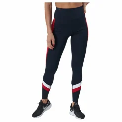 Tommy Hilfiger Sport Hw Chevron Legging Blue Blå Sale