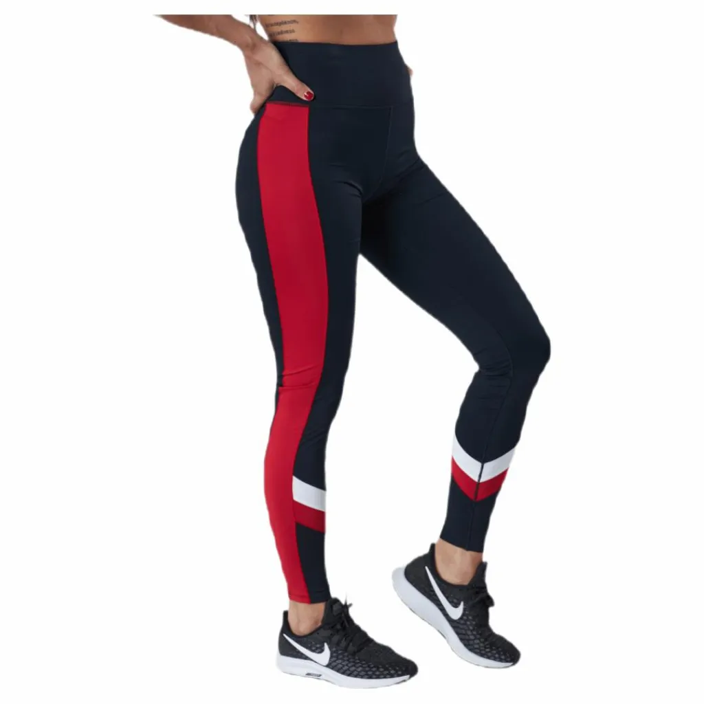 Tommy Hilfiger Sport Hw Chevron Legging Blue Blå Sale