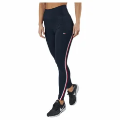 Tommy Hilfiger Sport Hw Tape Legging Blue Blå Clearance