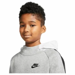 Hybrid 1/2 Zip Fleece Junior White/Black*Nike Clearance