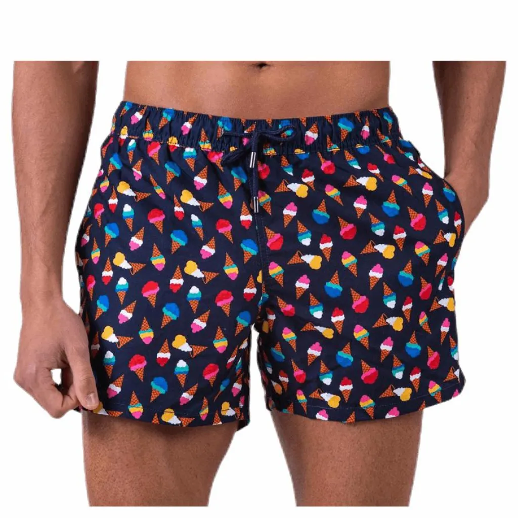 Happy Socks Ice Cream Swim Shorts Blue Blå Outlet