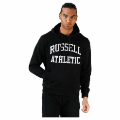 Russell Athletic Iconic Twill Hoodie Black Svart Discount