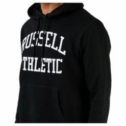 Russell Athletic Iconic Twill Hoodie Black Svart Discount