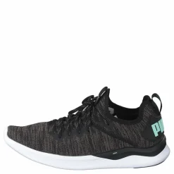 Puma Ignite Flash Evoknit Sr Wn's Black-charcoal Gray-aqua Svart Clearance