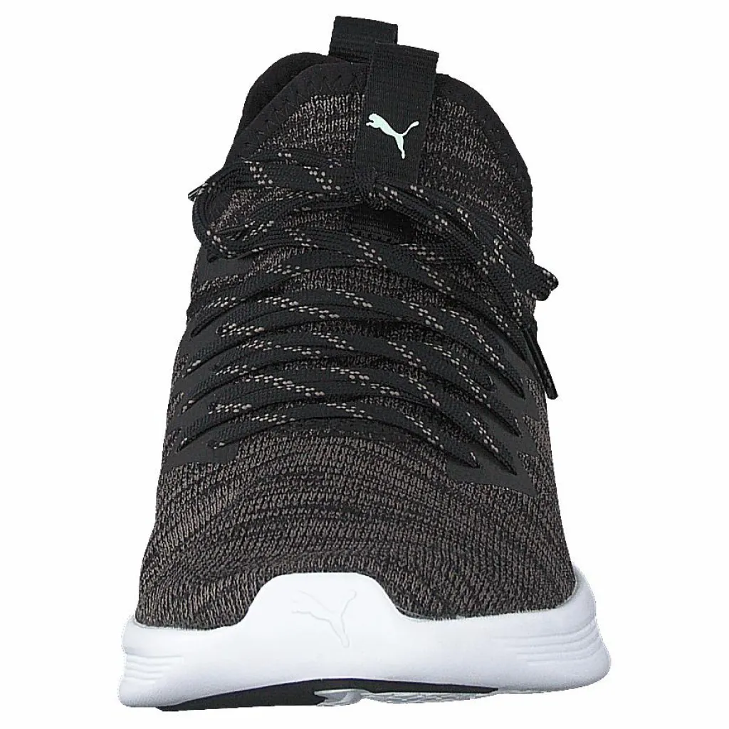 Puma Ignite Flash Evoknit Sr Wn's Black-charcoal Gray-aqua Svart Clearance