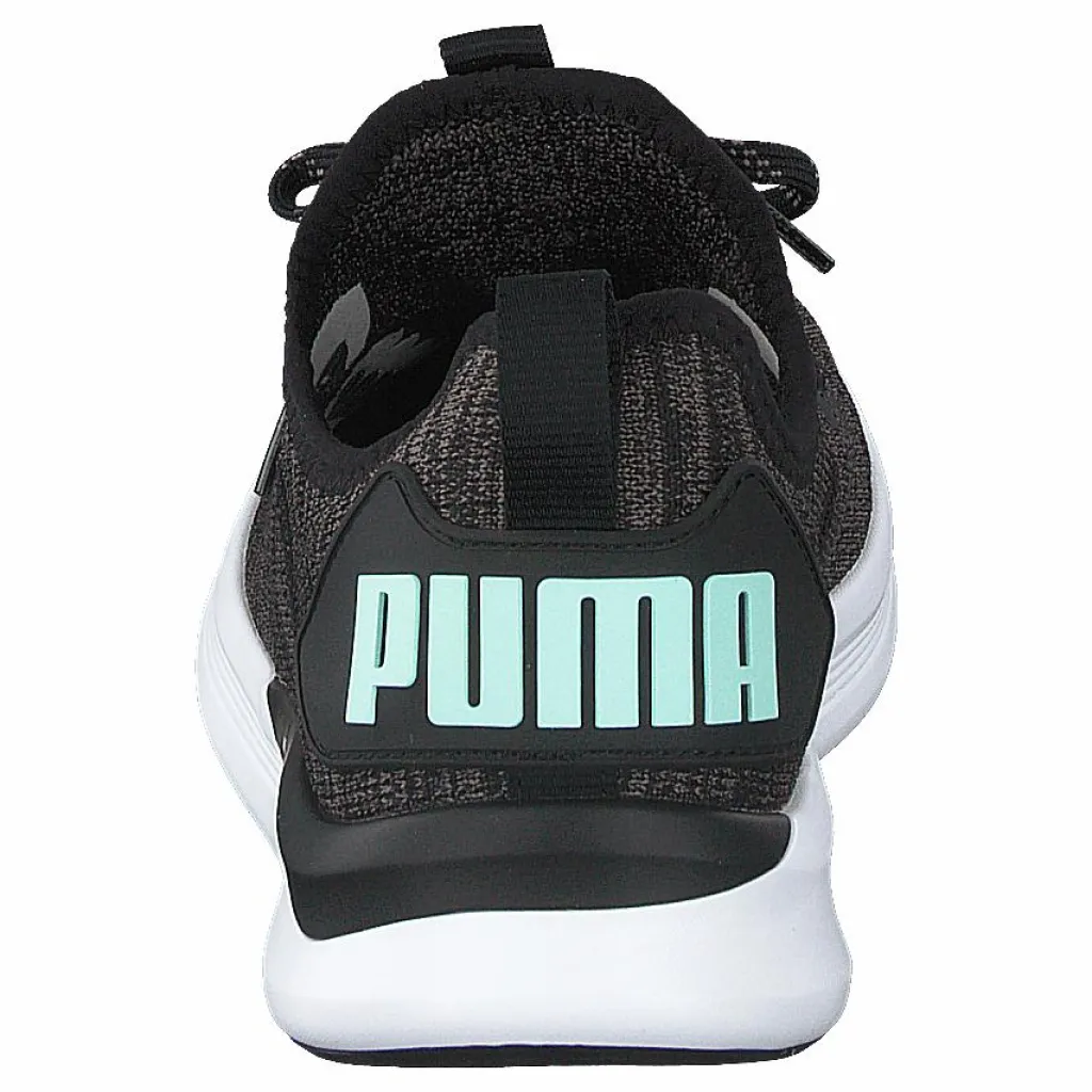 Puma Ignite Flash Evoknit Sr Wn's Black-charcoal Gray-aqua Svart Clearance