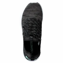 Puma Ignite Flash Evoknit Sr Wn's Black-charcoal Gray-aqua Svart Clearance