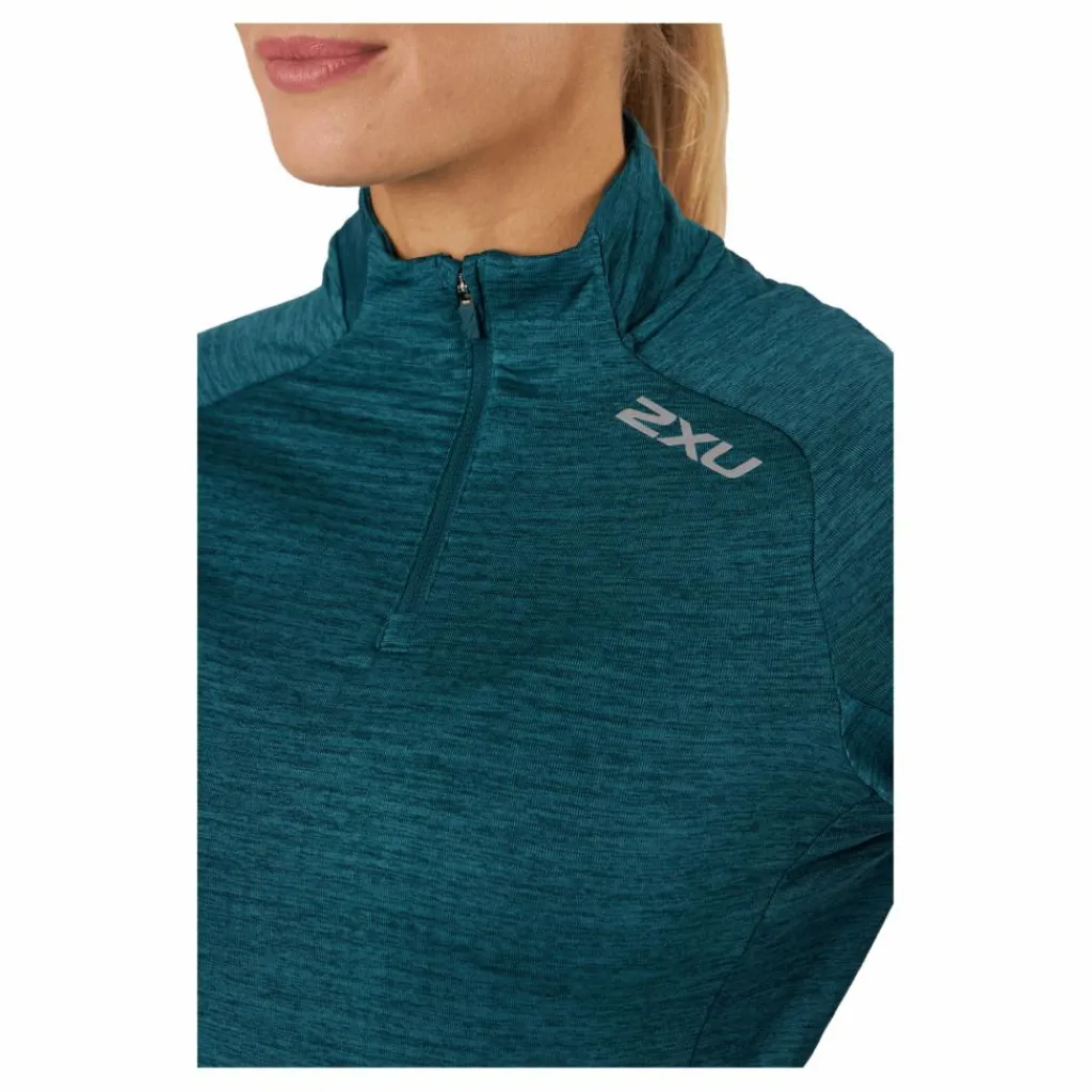 2XU Ignition 1/4 Zip Deep Jade/silver Reflective Turkos Outlet