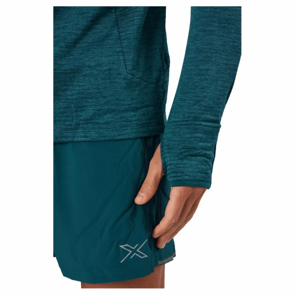 2XU Ignition 1/4 Zip Deep Jade/silver Reflective Blå New