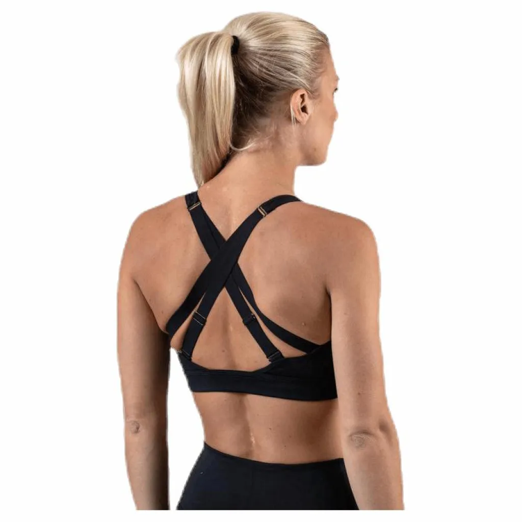 Nike Impact Strappy Bra GRX White/Black Svart Sale