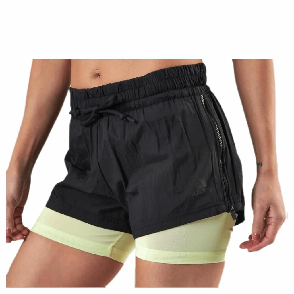 2In1 Short Black/Yellow*adidas