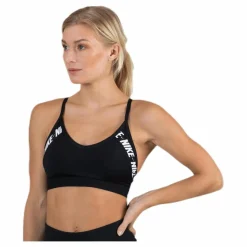 Nike Indy Logo Bra White/Black Svart Sale