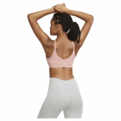 Indy Luxe Yoga Bra Novelty Pink/Beige*Nike Clearance
