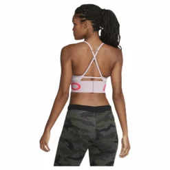 Nike Indy Pro Long Line Bra Silver/Red Vit New