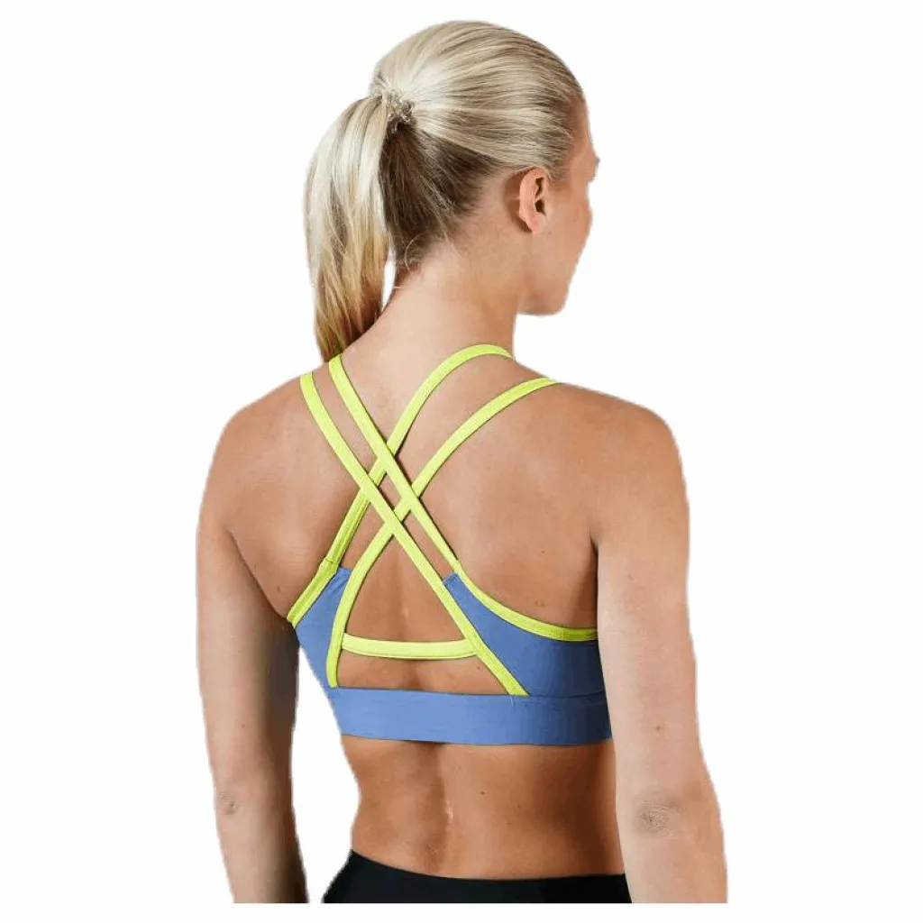 Nike Indy Zip Bra Blue/Yellow Blå Discount