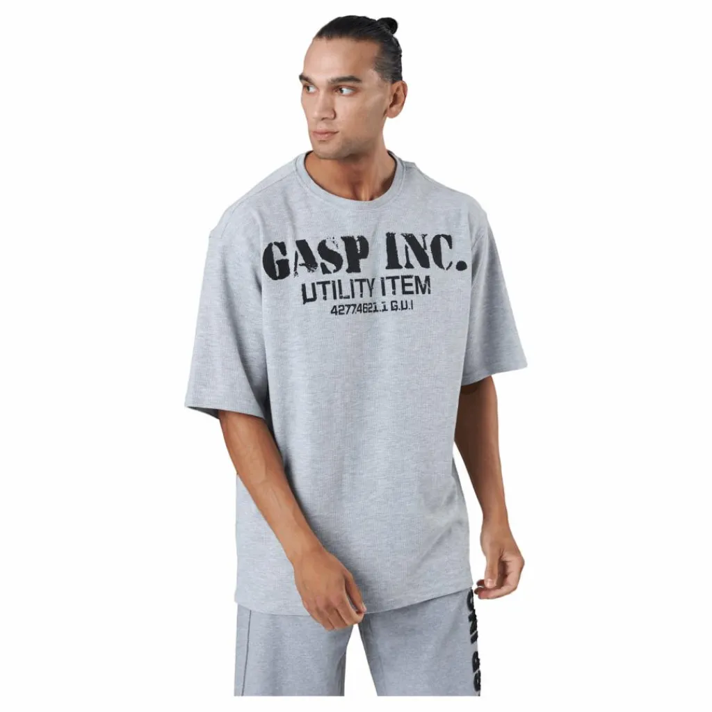 GASP Iron Thermal Tee Grey Melange Grå Clearance