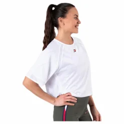 Tommy Hilfiger Sport Jacquard Performance Boxy Top White Vit Hot