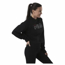 Jamina Cropped Crew Sweat Black*Fila Clearance