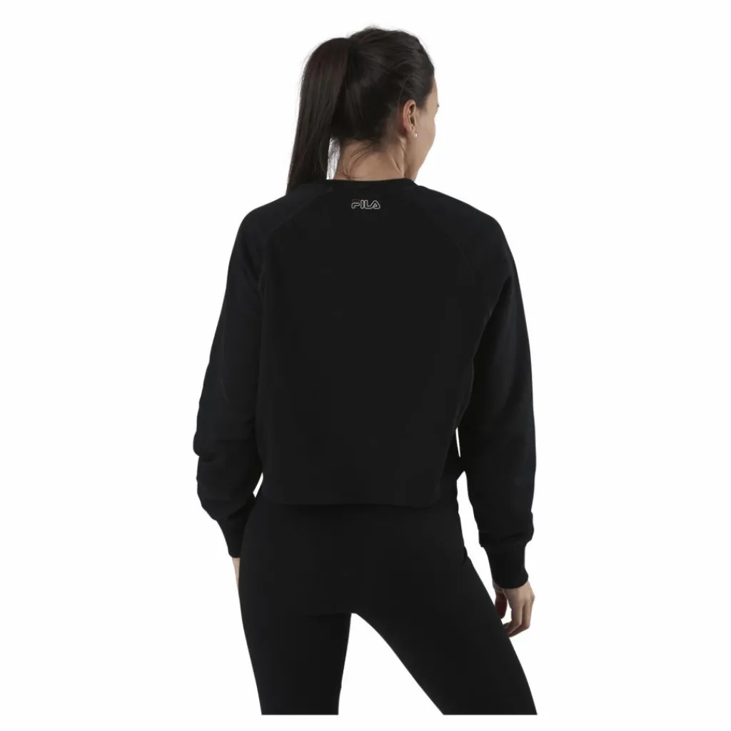 Jamina Cropped Crew Sweat Black*Fila Clearance