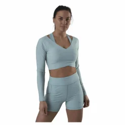 Jana Ls Train Crop Top Grey*Only Play