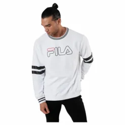 Fila Janek Sporty Crew Sweat White Vit Sale