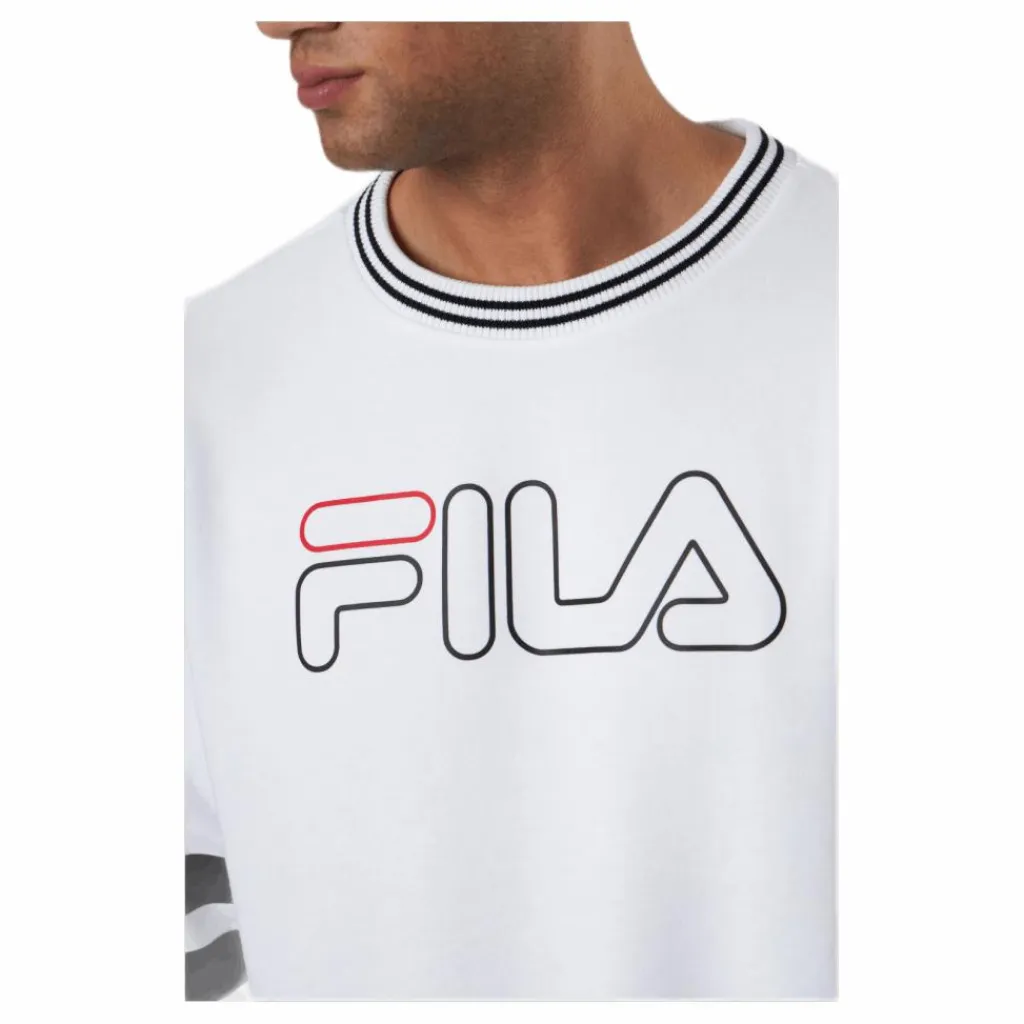 Fila Janek Sporty Crew Sweat White Vit Sale