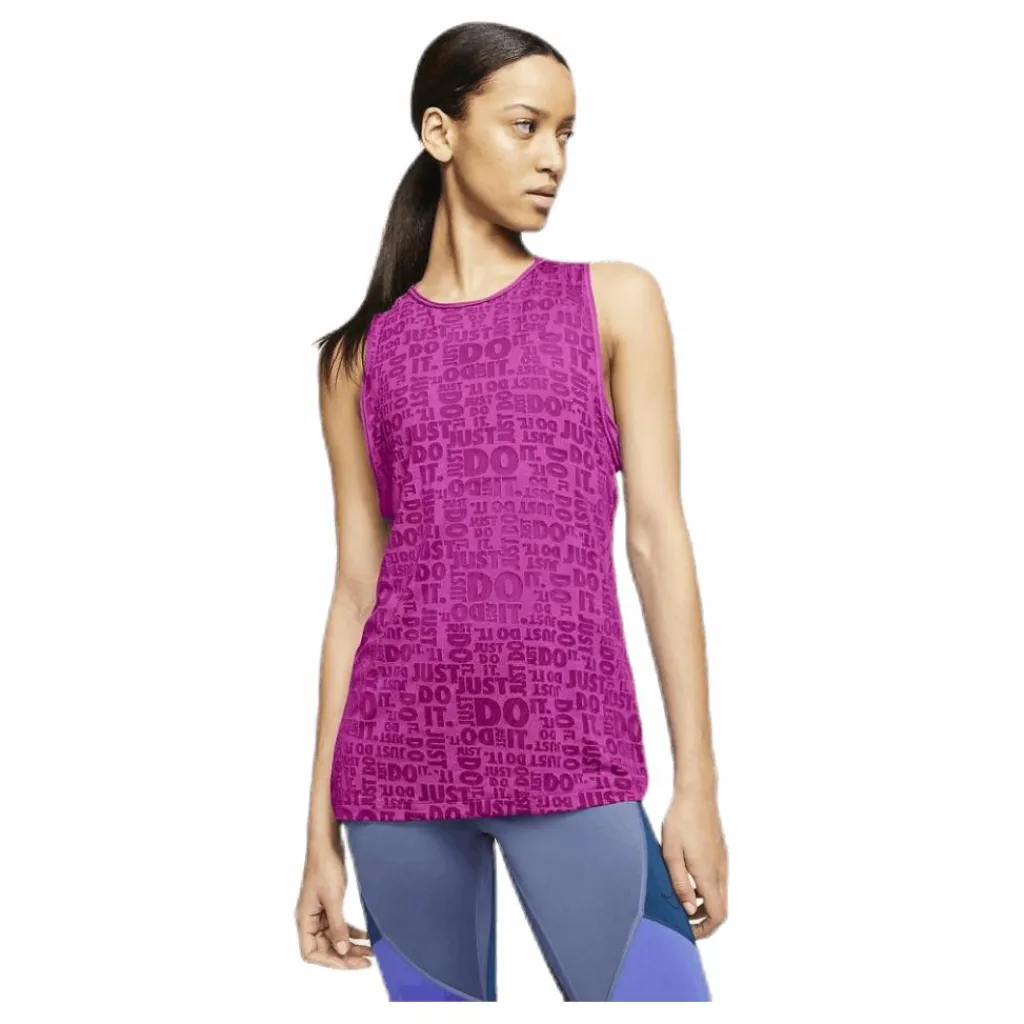 Nike JDI Burnout Tank Pink/White Lila New