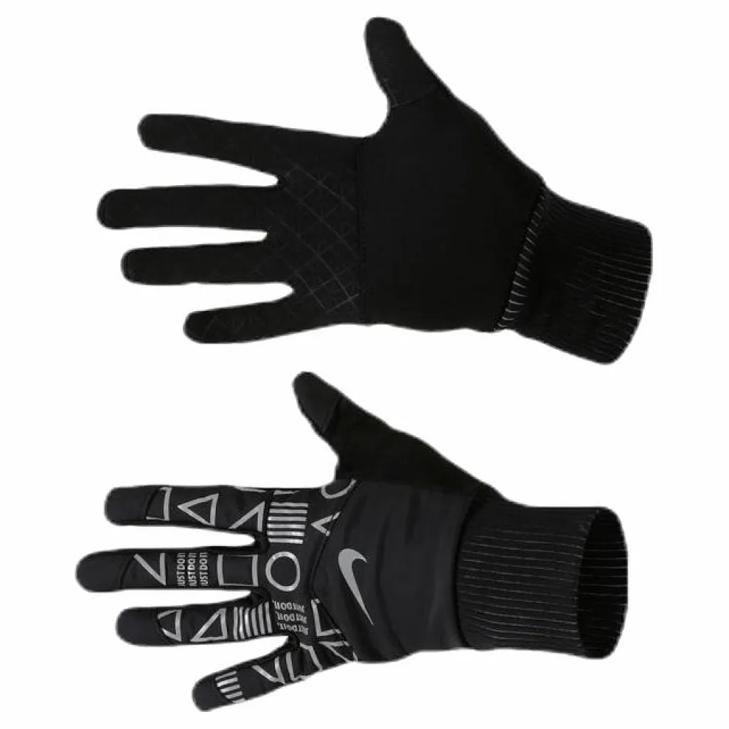 Nike EQ JDI Flash Shield Running Gloves Black/Silver Svart Sale