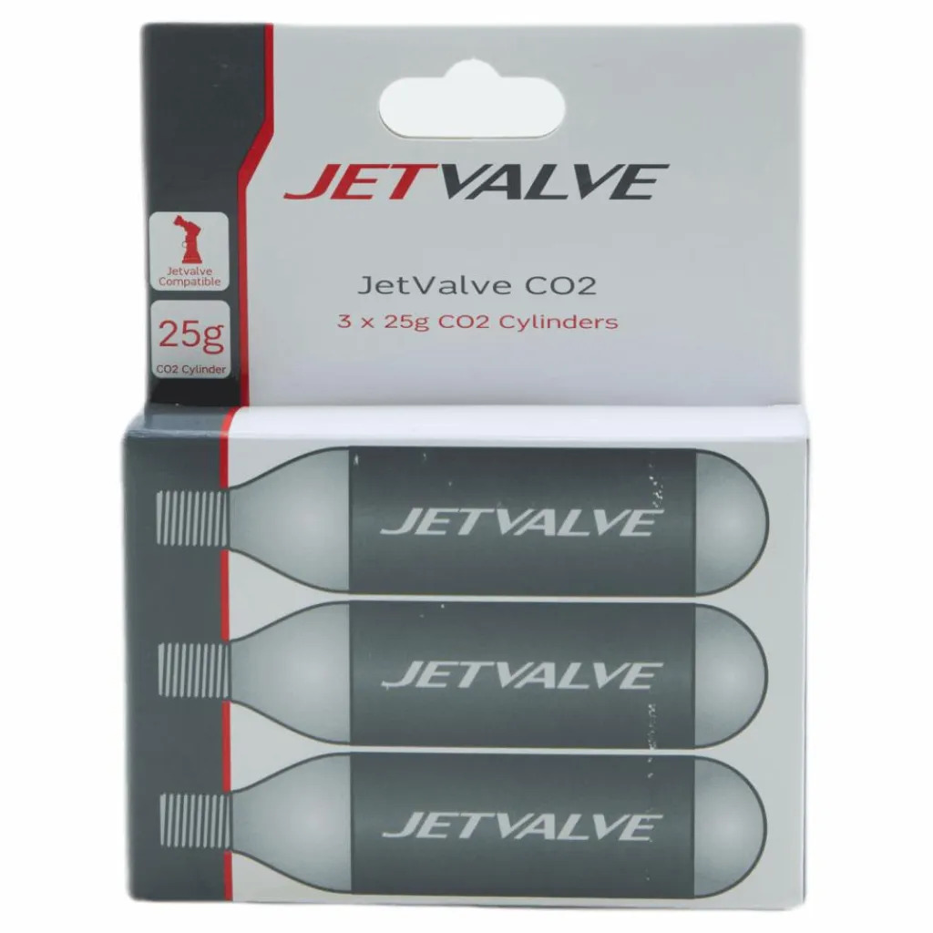 Jetvalve CO2 Cylinders 3p Black*Weldtite New