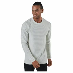 Jack & Jones Jjewind Knit Crew Neck Cloud Dancer Vit Discount