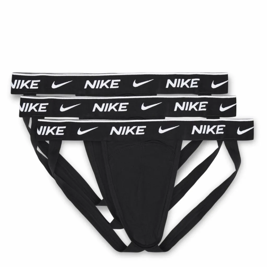 Nike Jock Strap 3pk Ub1 Svart New