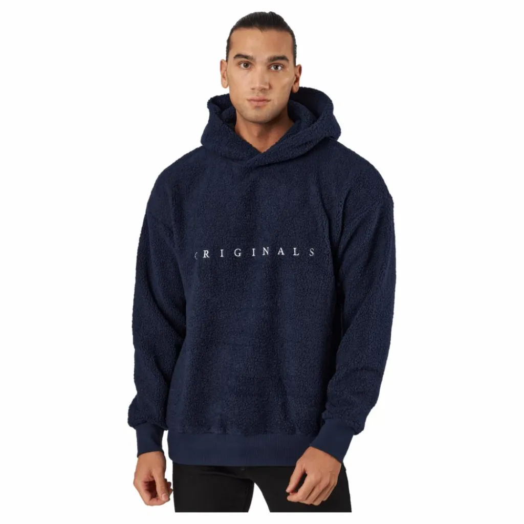 Jorcopenhagen Teddy Sweat Hood Navy Blazer*Jack & Jones Outlet