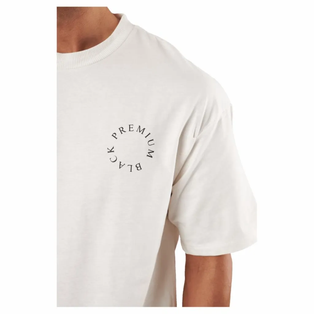 Jprblakam Ocean Back Tee Ss Cn Egret*Jack & Jones Hot