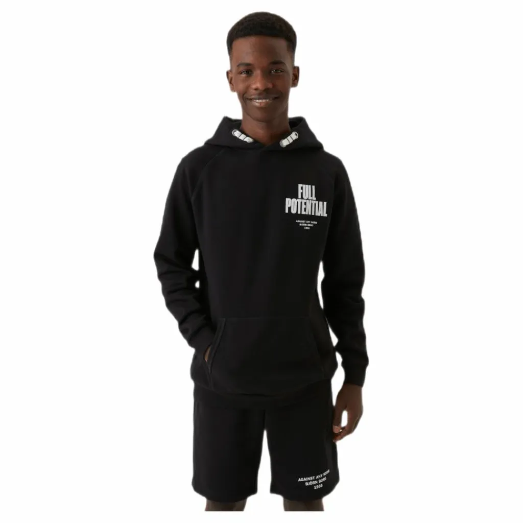 Björn Borg Jr Borg Sport Hoodie Black Svart Discount