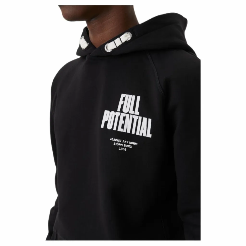Björn Borg Jr Borg Sport Hoodie Black Svart Discount