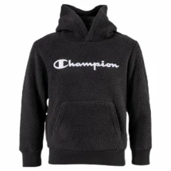Champion Jr Teddy Hoodie Black Svart