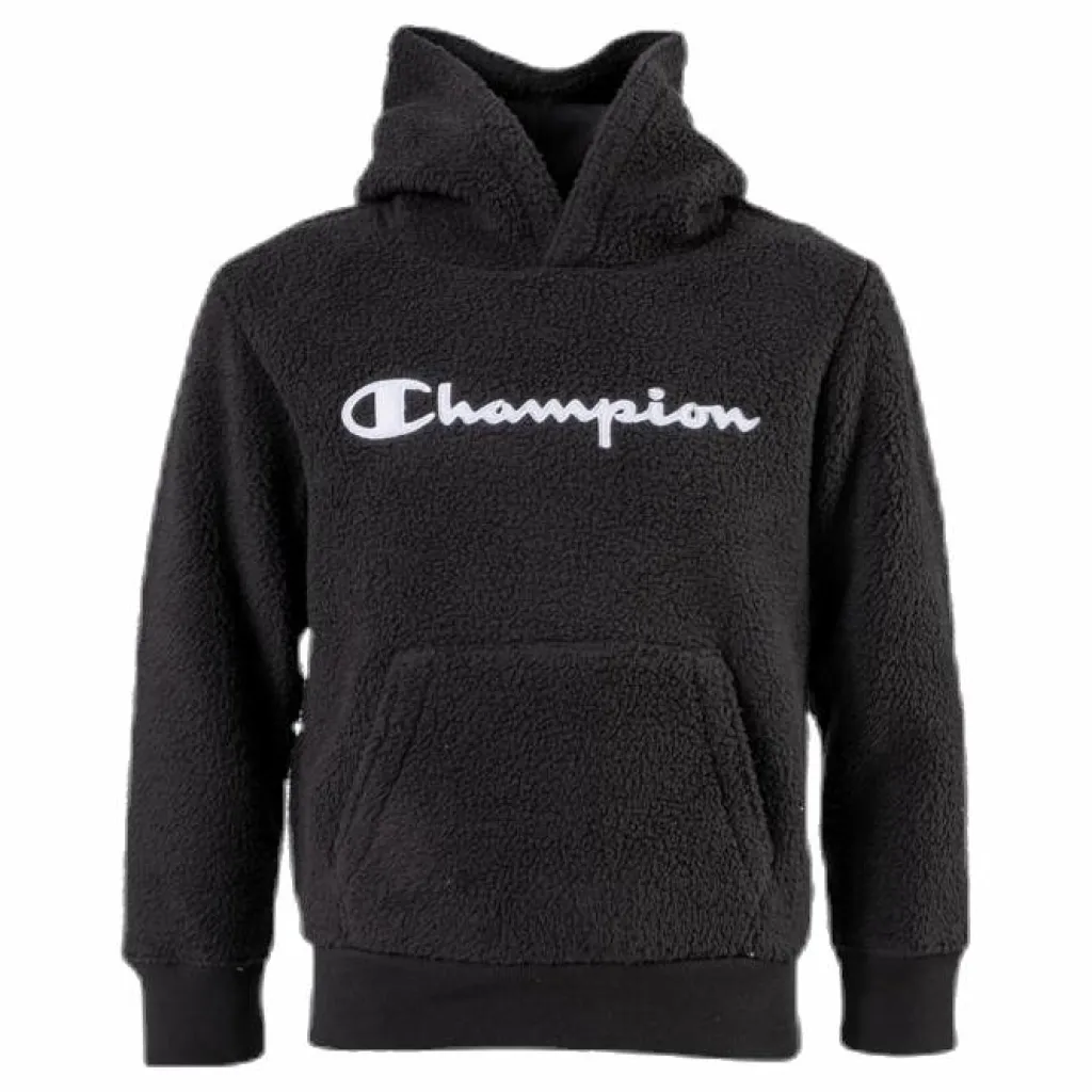 Champion Jr Teddy Hoodie Black Svart