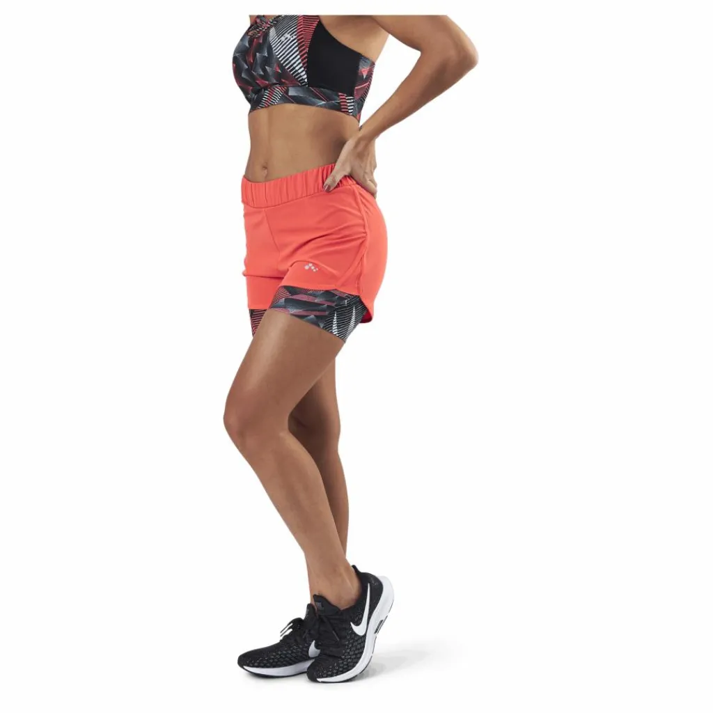 Only Play Judie Aop Loose Training Shorts Red Röd Hot