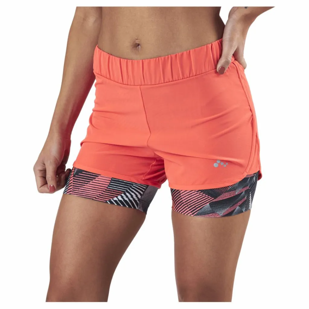 Only Play Judie Aop Loose Training Shorts Red Röd Hot