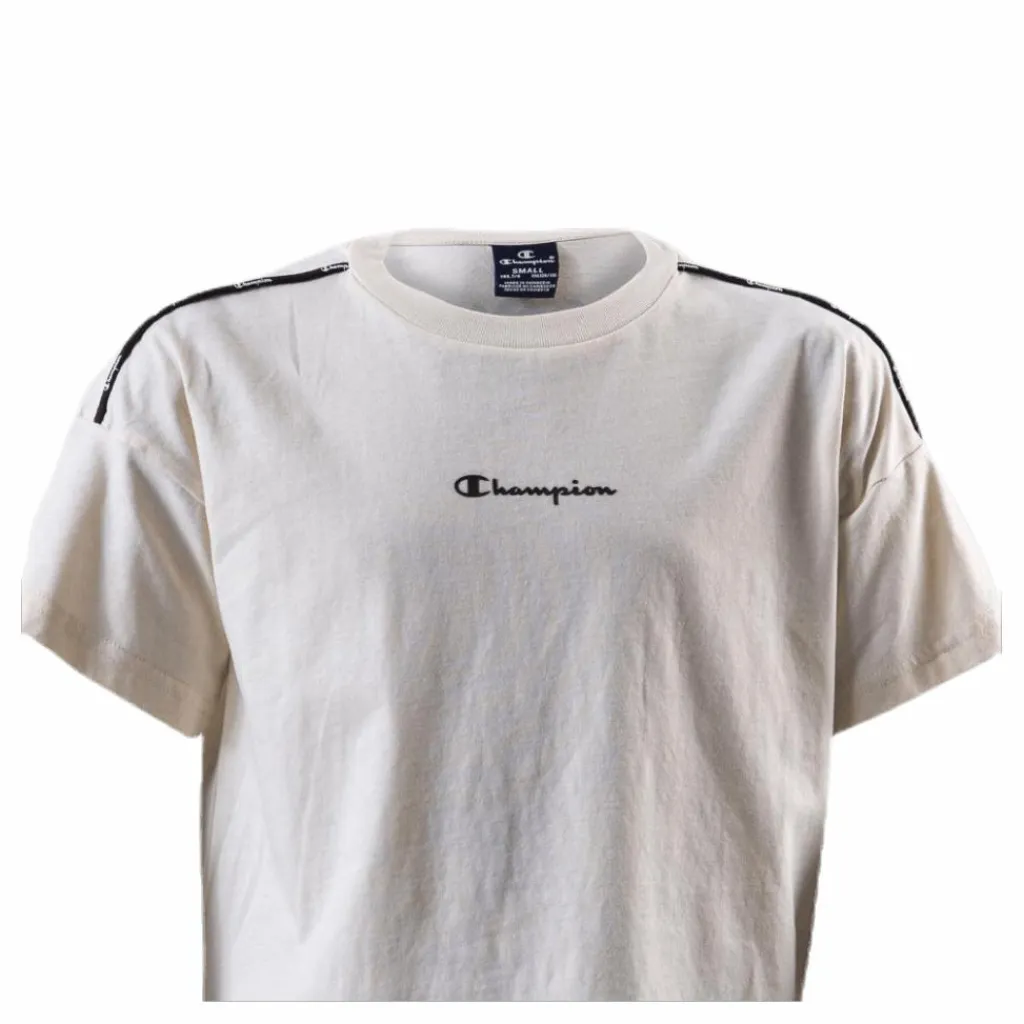 Champion Junior Crewneck T-shirt White Vit New