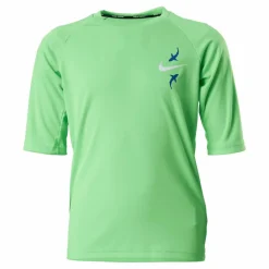 Junior Short Sleeve Hydroguard Shark Green*Nike Swim