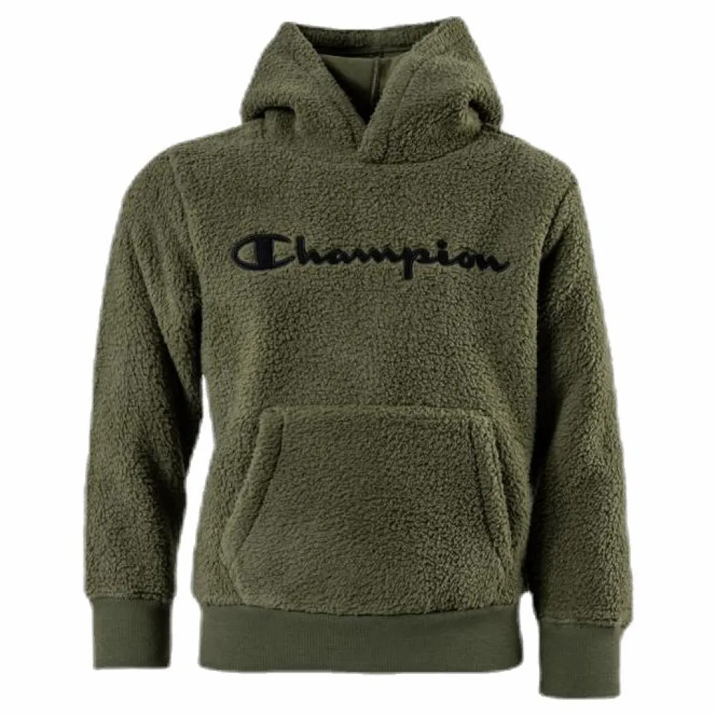 Champion Junior Teddy Hoodie Green Grön Best