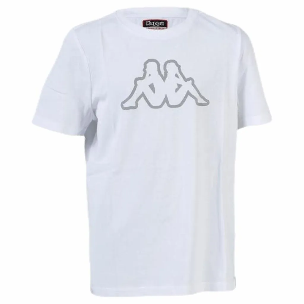 Junior. T-Shirt S/S, Cromen White/Grey*Kappa Best