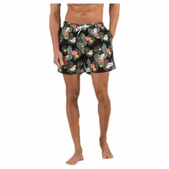 Waikani Beachwear Kai Swim Trunks Black Svart New